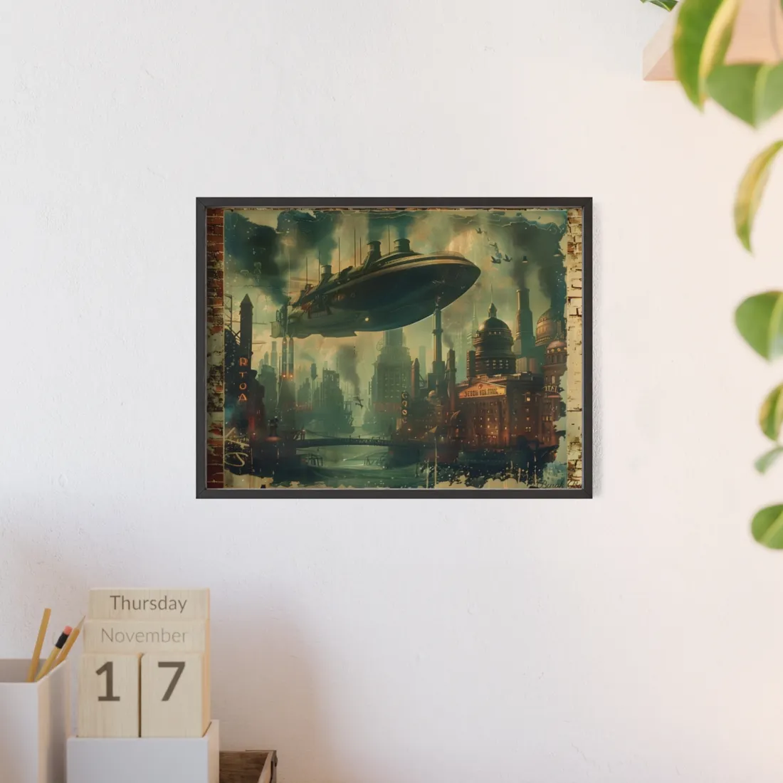 Vintage Underwater Travel Poster: Retro Ocean Adventure - Framed Poster