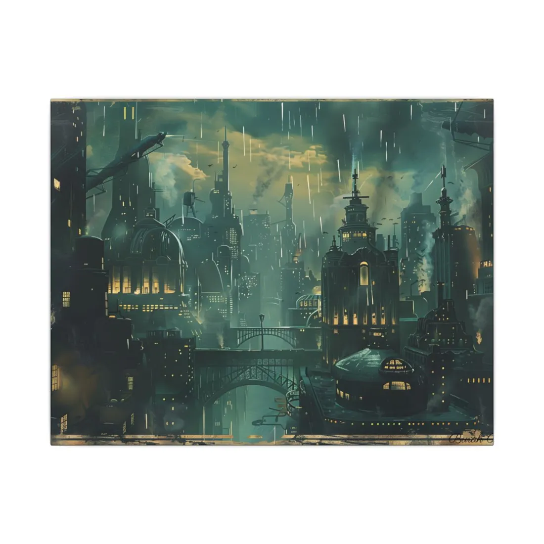 Vintage Underwater Travel Poster: Serene Adventure - Canvas