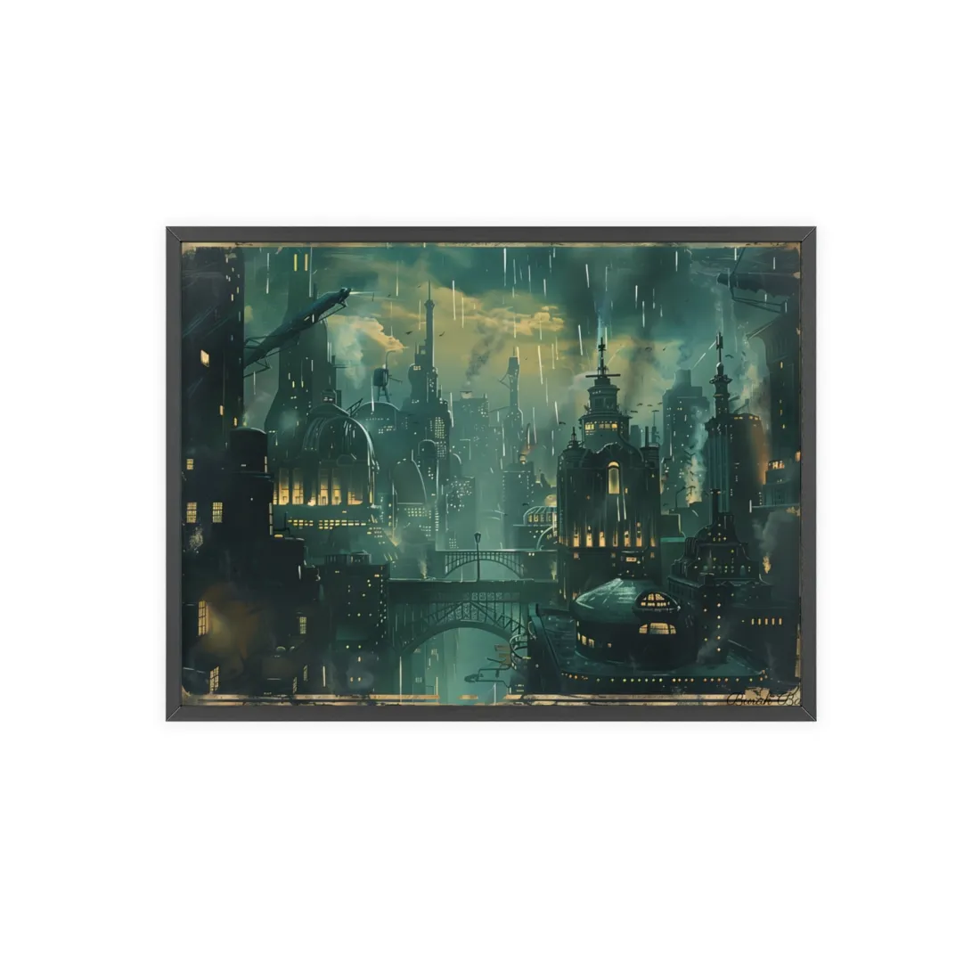 Vintage Underwater Travel Poster: Serene Adventure - Framed Poster