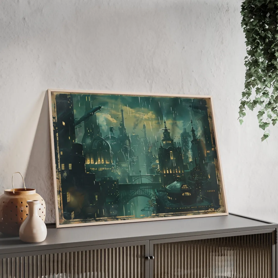Vintage Underwater Travel Poster: Serene Adventure - Framed Poster