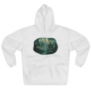 Art Deco City in Rain Hoodie