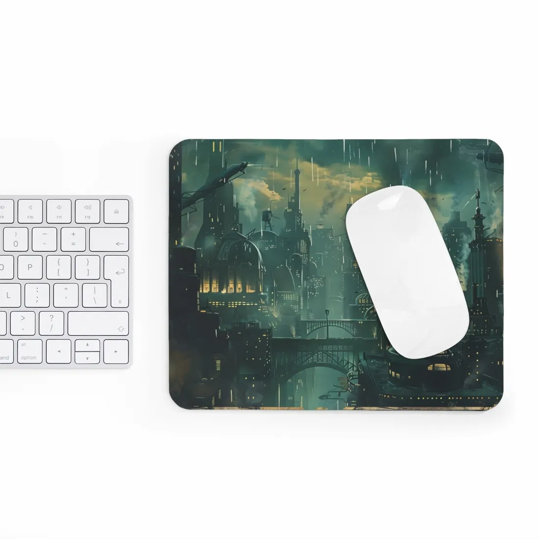 Vintage Underwater Travel Poster: Serene Adventure - Mouse Pad