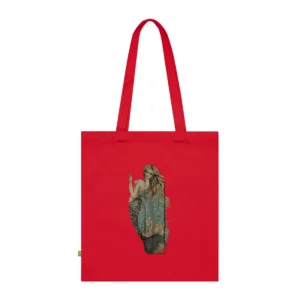Mermaid on Weathered Wood Tote Bag