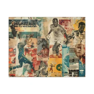 Soccer Players Collage Canvas Print