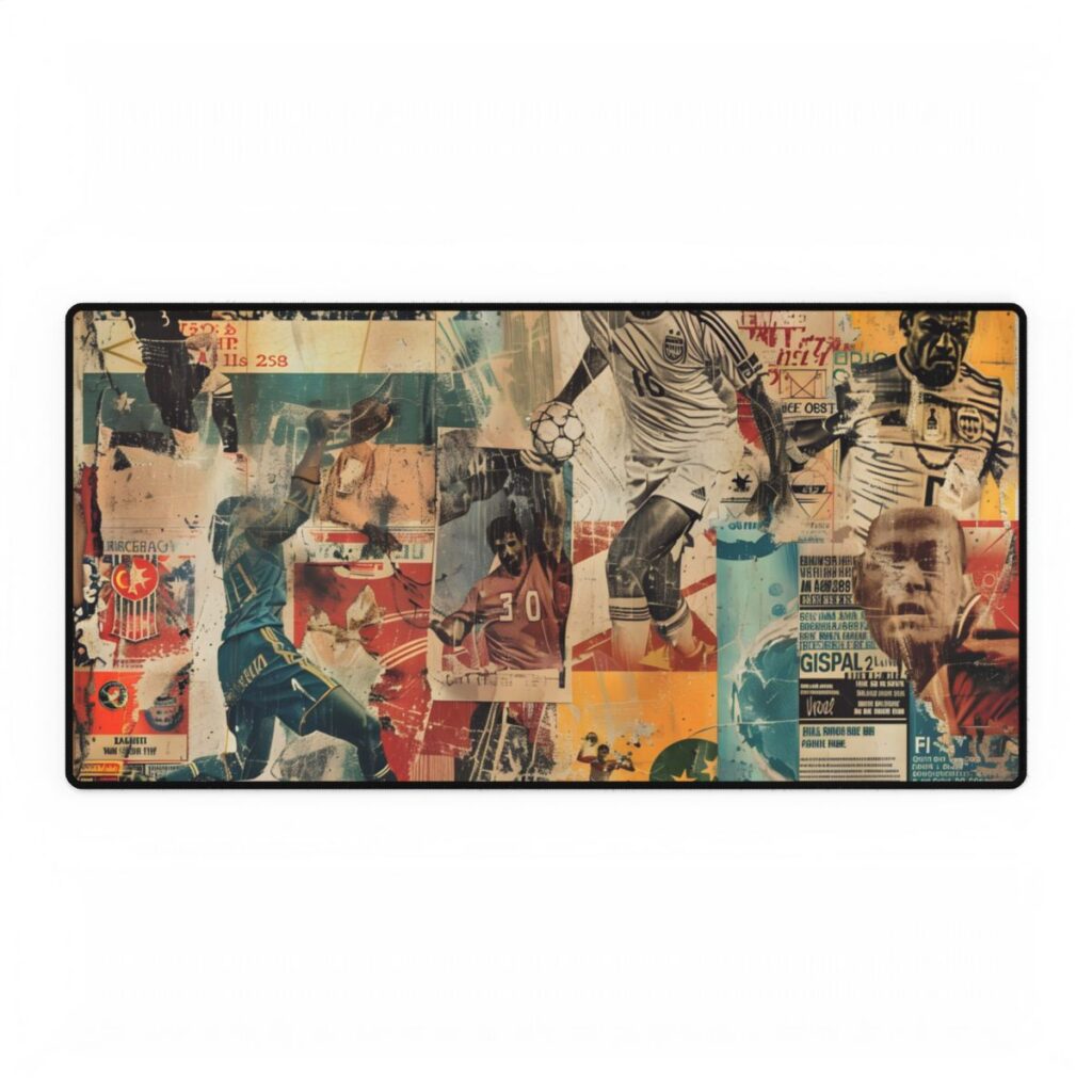 Vintage World Cup Posters: A Historic Soccer Collection - Desk Mat