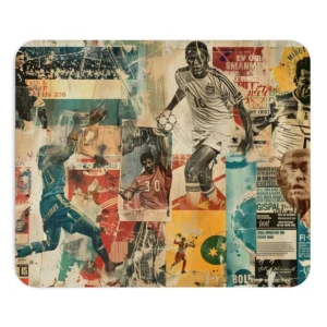 Soccer Players Collage Mouse Pad