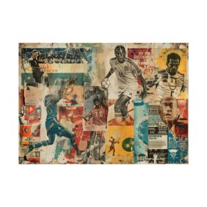 Soccer Players Collage Poster