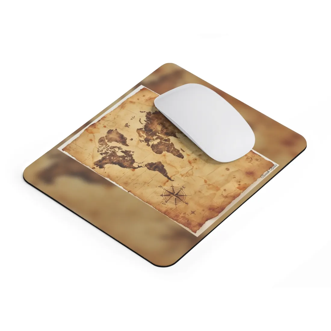 Vintage World Map: A Timeless Guide to Global Exploration - Mouse Pad