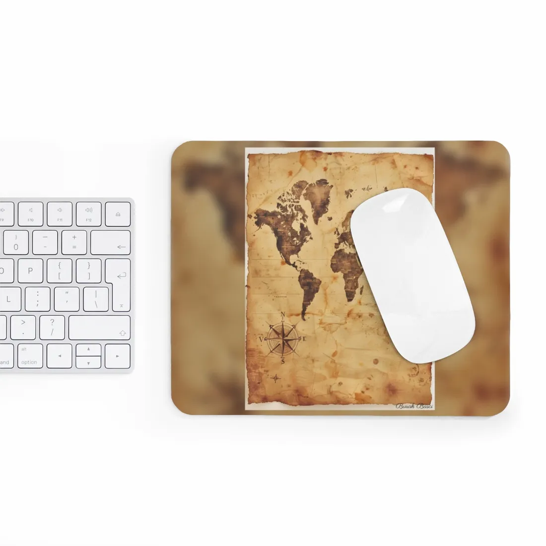 Vintage World Map: A Timeless Guide to Global Exploration - Mouse Pad