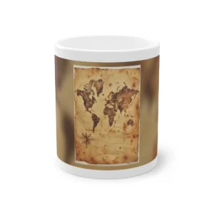 Aged Parchment World Map Mug