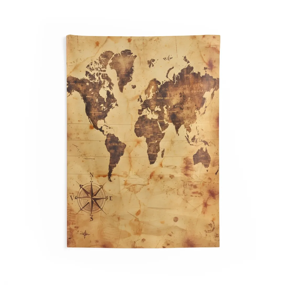 Vintage World Map: A Timeless Guide to Global Exploration - Wall Tapestry