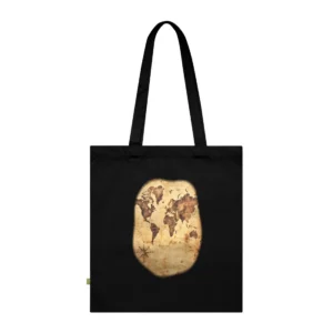Aged Parchment World Map Tote Bag