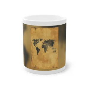 World Map on Parchment Mug