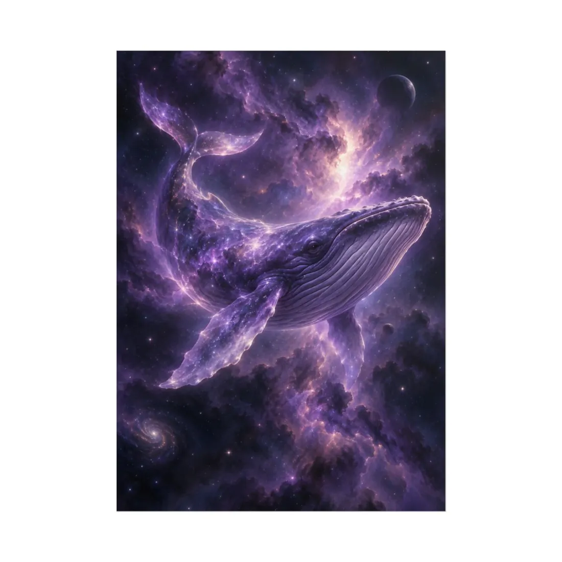 Violet Celestial Whale - Poster
