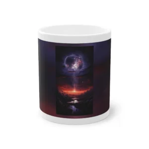 Crimson Horizon Alien Planet Mug