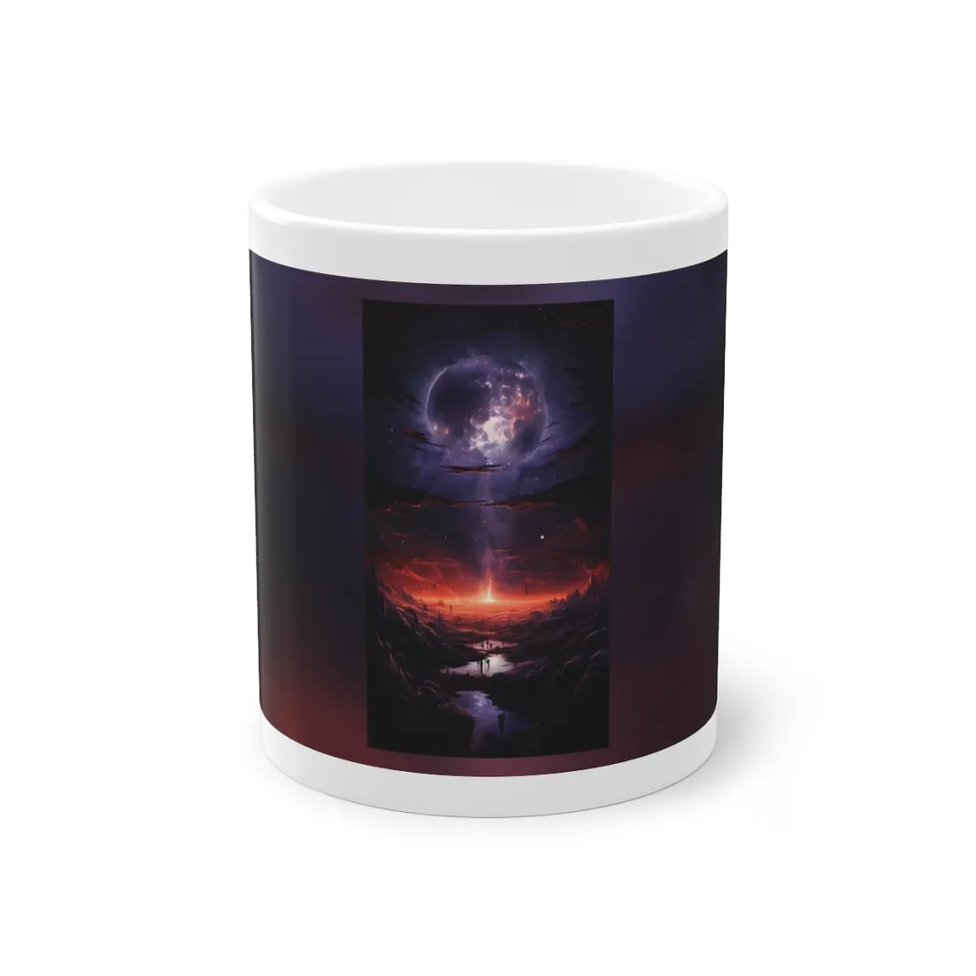 Vivid Black Hole Planet: A Detailed Cosmic - Mug