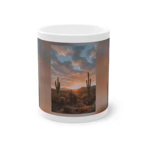 Couple Watching Desert Sunset Mug