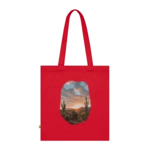 Couple Watching Desert Sunset Tote Bag