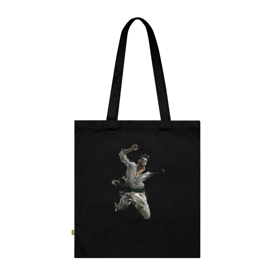 Watercolor Artwork: Man Dancing in Dynamic Movement - Tote Bag (Black)