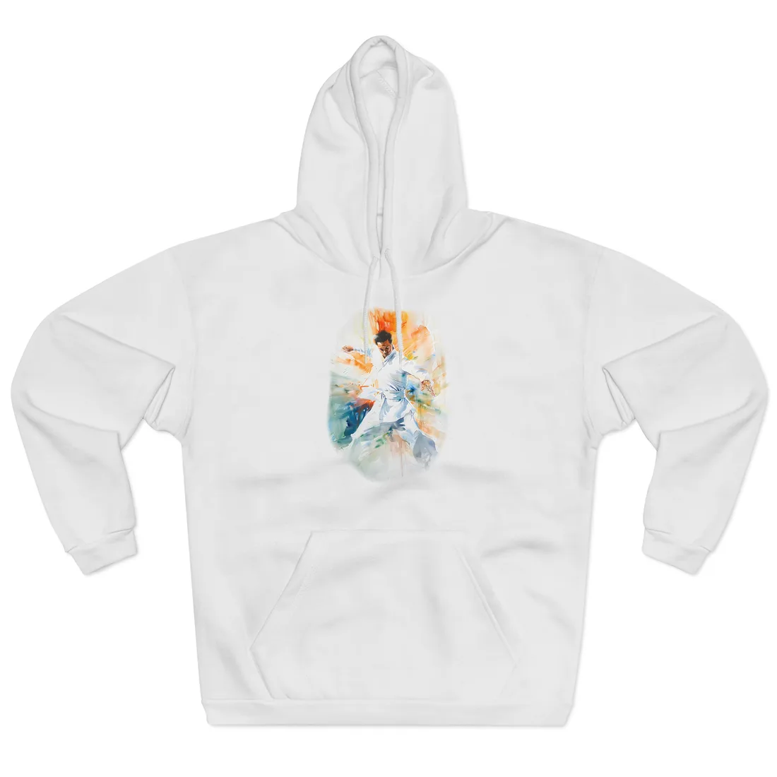 Watercolor Dance: A Historical Man in White - Hoodie (White)