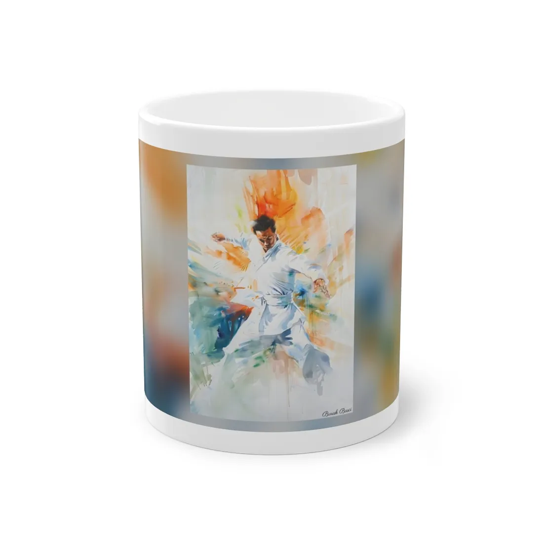 Watercolor Dance: A Historical Man in White - Mug