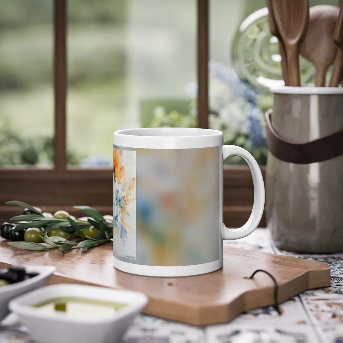 Watercolor Dance: A Historical Man in White - Mug