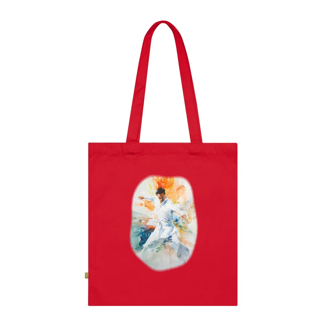 Watercolor Dance: A Historical Man in White - Tote Bag (Classic Red)