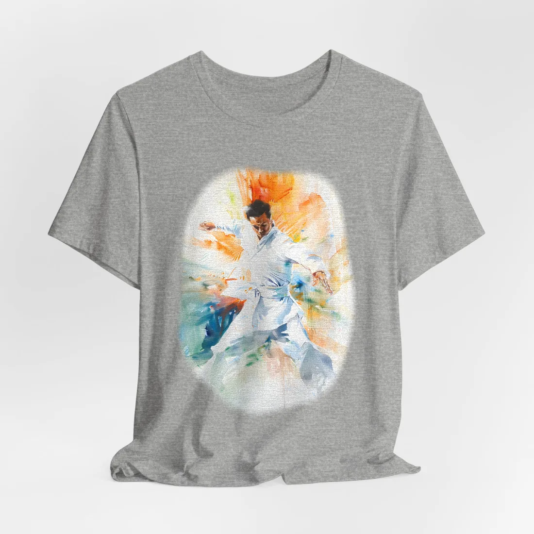 Watercolor Dance: A Historical Man in White - T-Shirt (Athletic Heather)