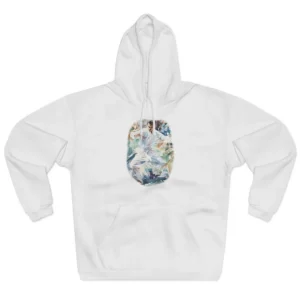 Karate Practitioner in White Gi Hoodie