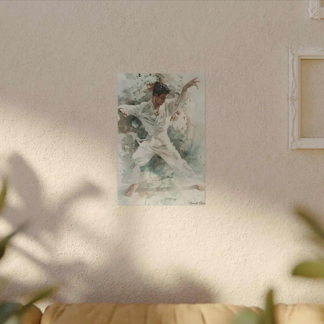 Watercolor Dance Movement: A Man in White - Canvas