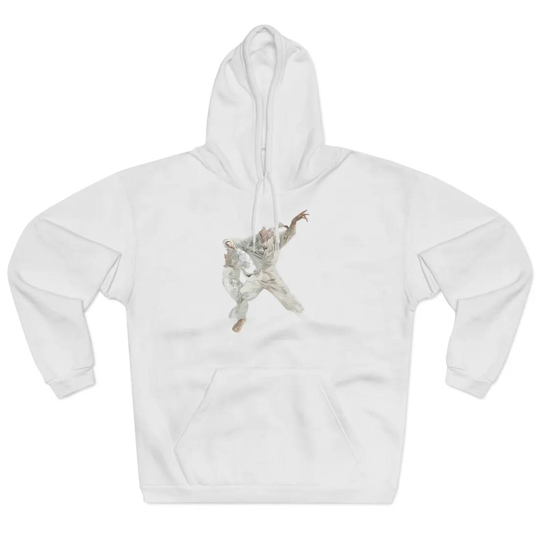 Watercolor Dance Movement: A Man in White - Hoodie (White)