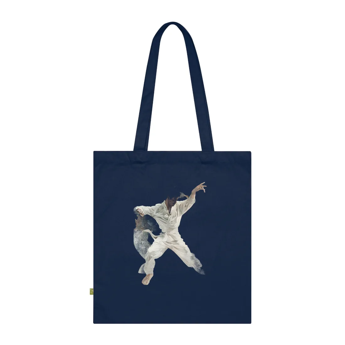 Watercolor Dance Movement: A Man in White - Tote Bag (French Navy)