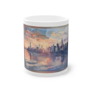 Manhattan Skyline Watercolor Painting Mug