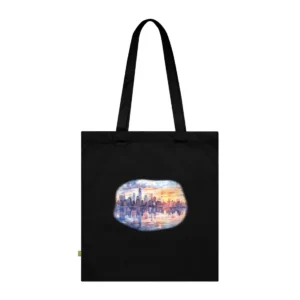 Watercolor Skyline at Dusk Tote Bag