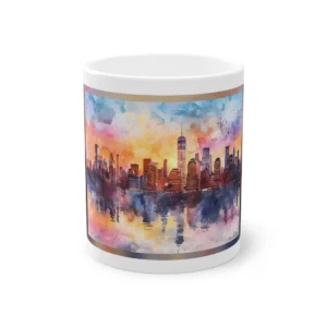 Skyline at Golden Dusk Mug