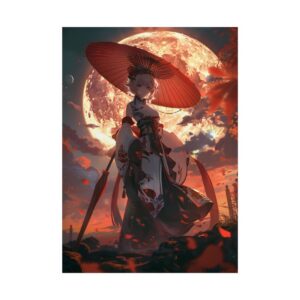 Woman with Red Parasol Poster