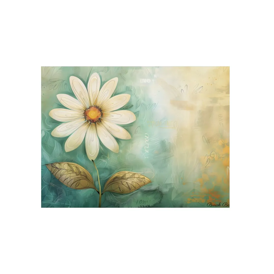 Whimsical Blooming Flower: Growth Mindset in Soft Pinks & Vibrant Reds - Metal Poster