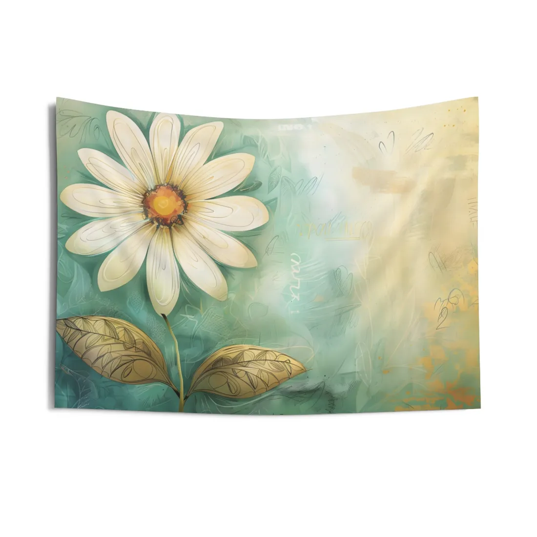Whimsical Blooming Flower: Growth Mindset in Soft Pinks & Vibrant Reds - Wall Tapestry