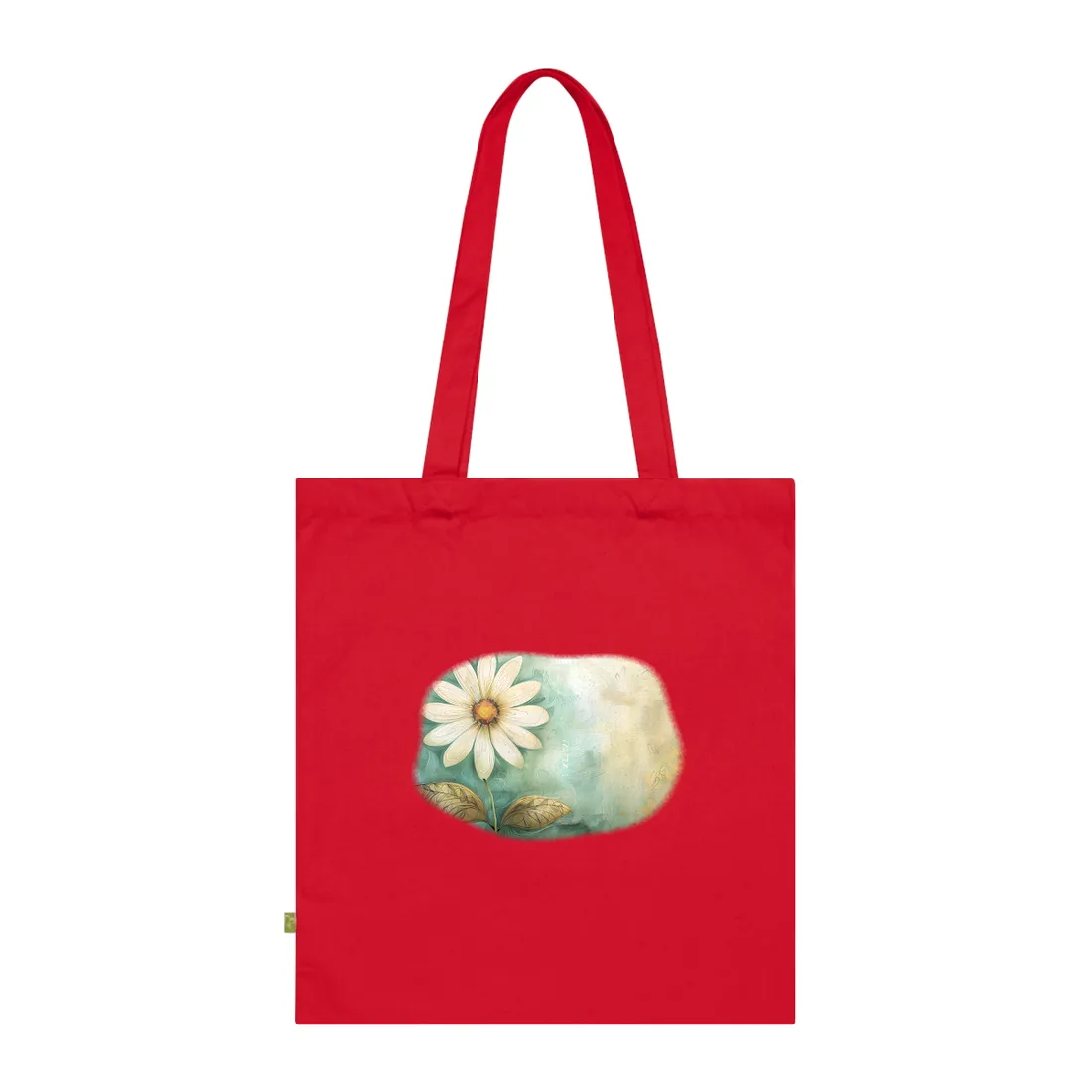Whimsical Blooming Flower: Growth Mindset in Soft Pinks & Vibrant Reds - Tote Bag (Classic Red)