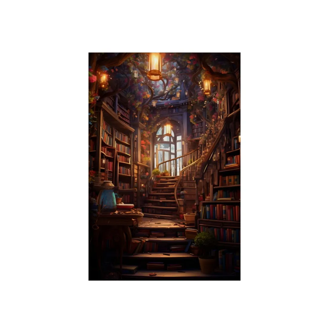 Whimsical Bookshop: Enchanting Magical - Metal Poster