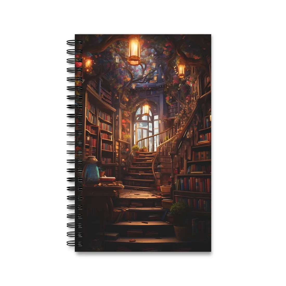 Whimsical Bookshop: Enchanting Magical - Spiral Notebook