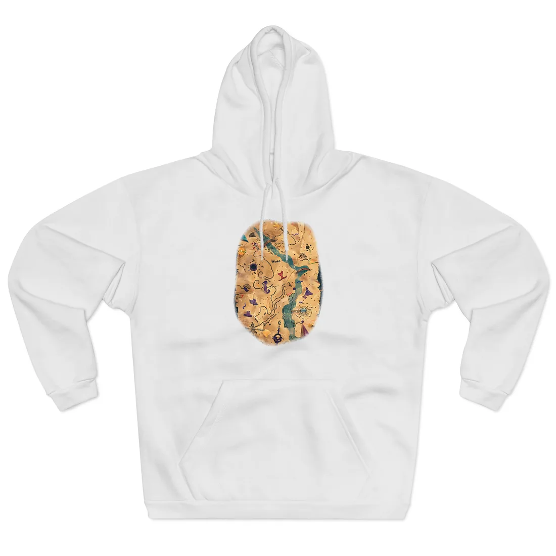 Whimsical Cartoon Portrait: Gentle Illustration of a Hero's Nose - Hoodie (White)