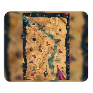 Treasure Map on Parchment Mouse Pad