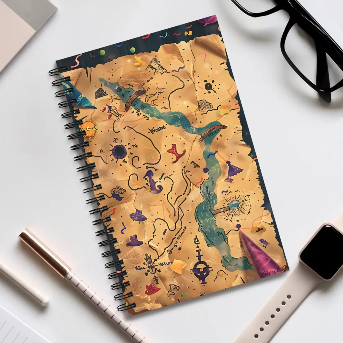Whimsical Cartoon Portrait: Gentle Illustration of a Hero's Nose - Spiral Notebook