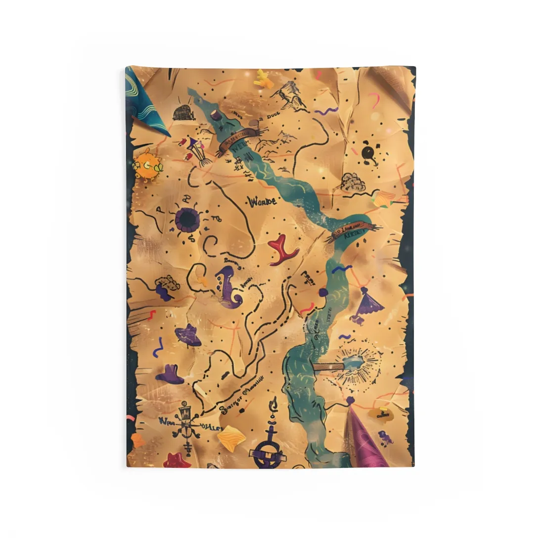 Whimsical Cartoon Portrait: Gentle Illustration of a Hero's Nose - Wall Tapestry