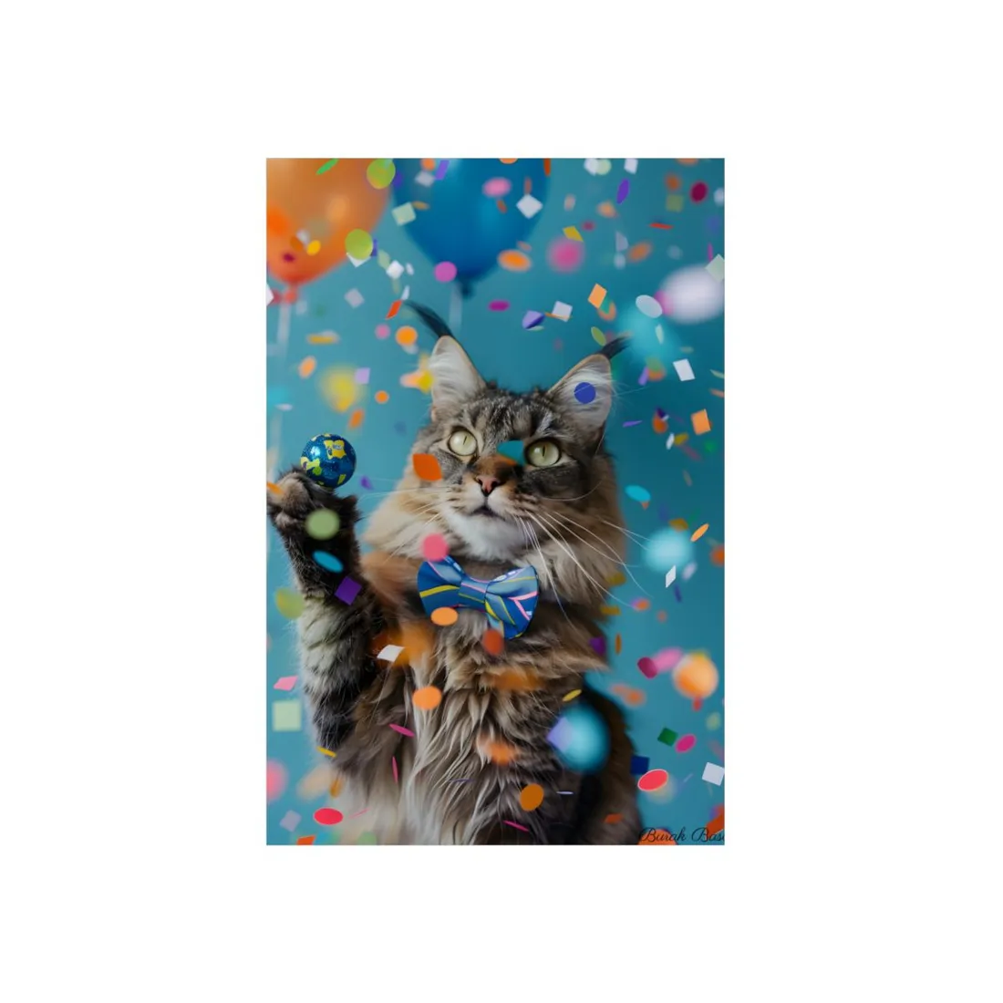 Whimsical Cat in Bow Tie: Exclusive - Metal Poster