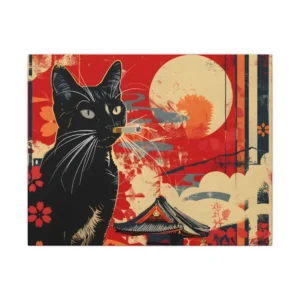 Cat at Sunset Canvas Print
