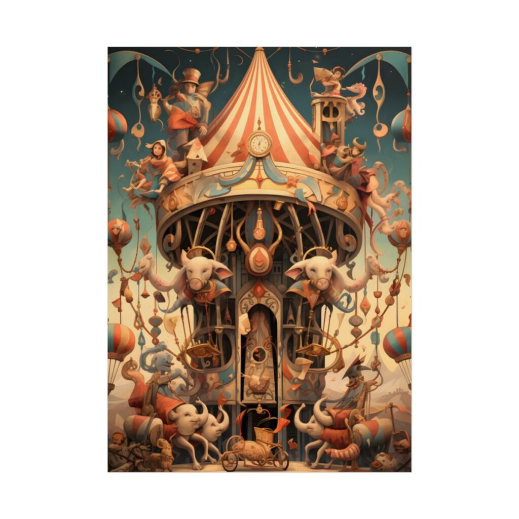 Whimsical Clockwork Circus: A 6 in Wonder - Poster