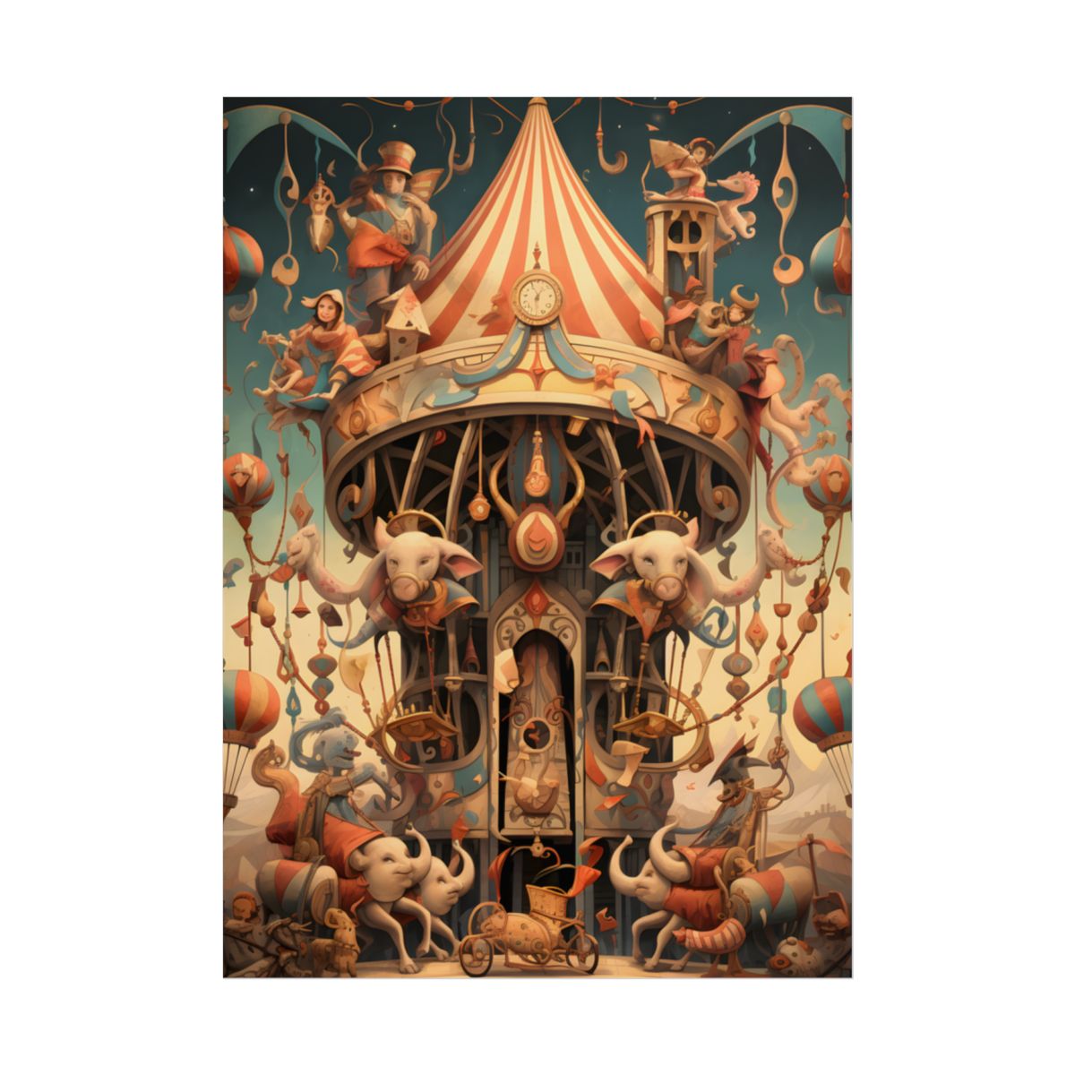 Whimsical Clockwork Circus: A 6 in Wonder - Poster