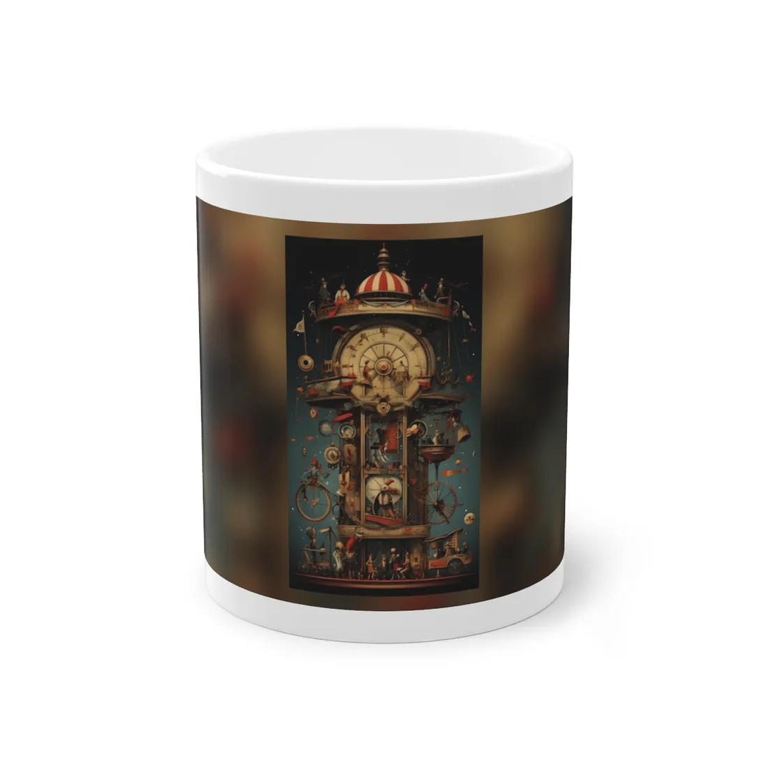 Whimsical Clockwork Circus: A Delightful Blend of Time and Movement - Mug